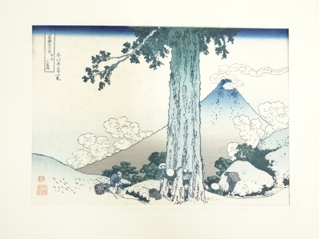 JAPANESE HANGING SCROLL / HAND PAINTED / 36 VIEWS OF Mt. FUJI
